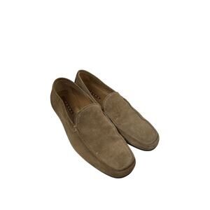 Prada Men's Brown Suede Leather Loafers Shoes Sz 10.5